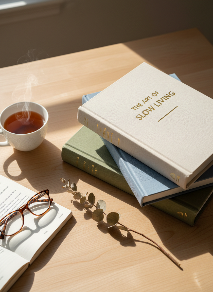 A warm and inviting scene representing stories, books, and everyday moments.